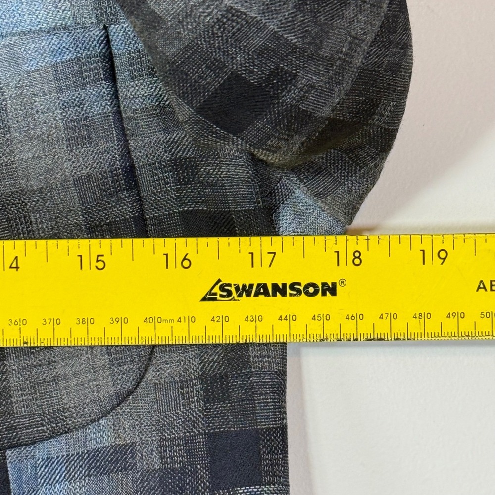 Paul Smith Pixel Plaid Wool Blazer Women's 42 M Blue Grey Designer Smart Casual - Picture 8 of 9